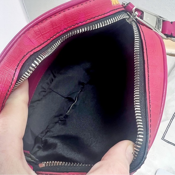 Moschino Couture Pink Coated Canvas Pop Art “Fruitblast” Crossbody Bag - Picture 6 of 10